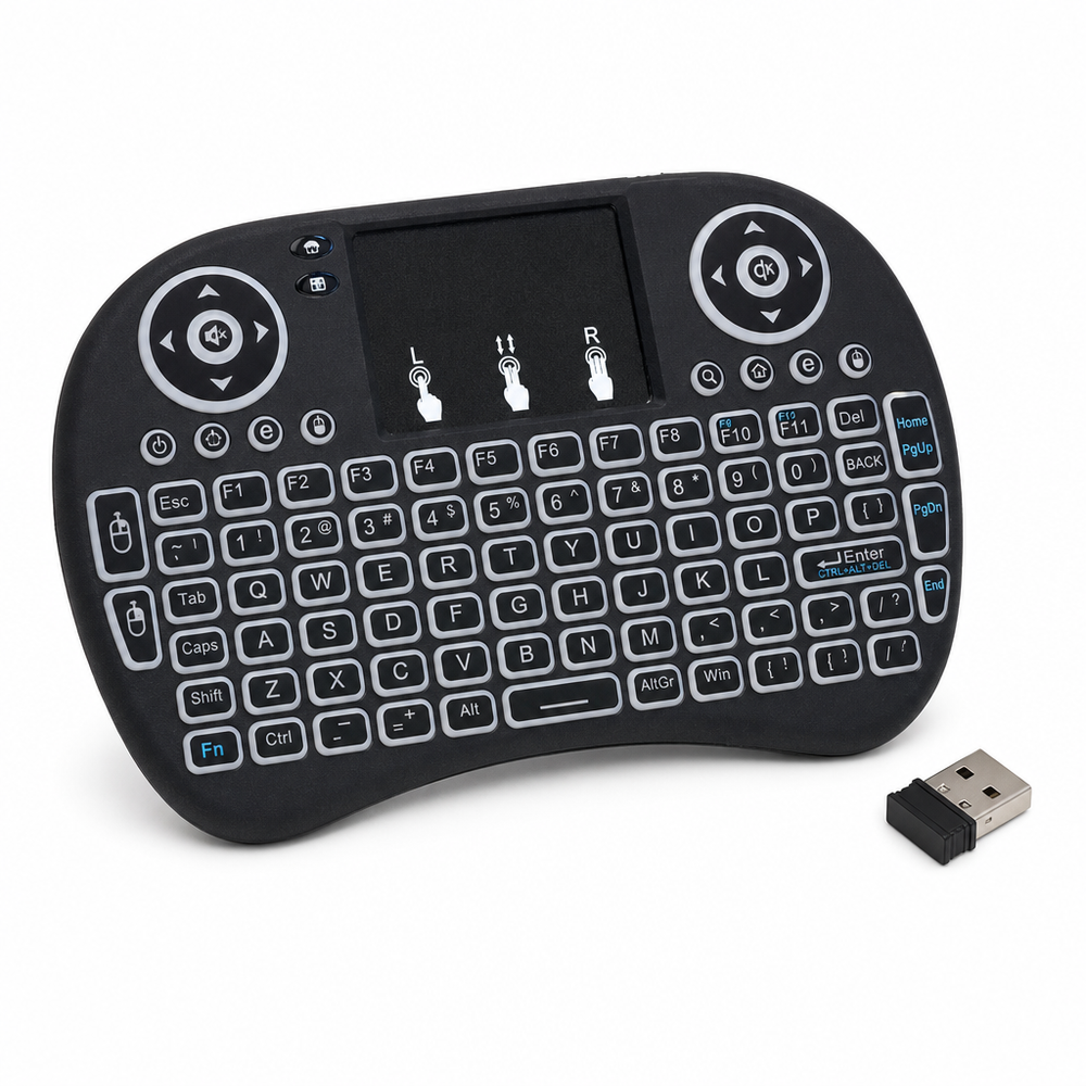 Tastatură Wireless RGB cu Touchpad — Control Simplu pentru Smart TV 📺✨