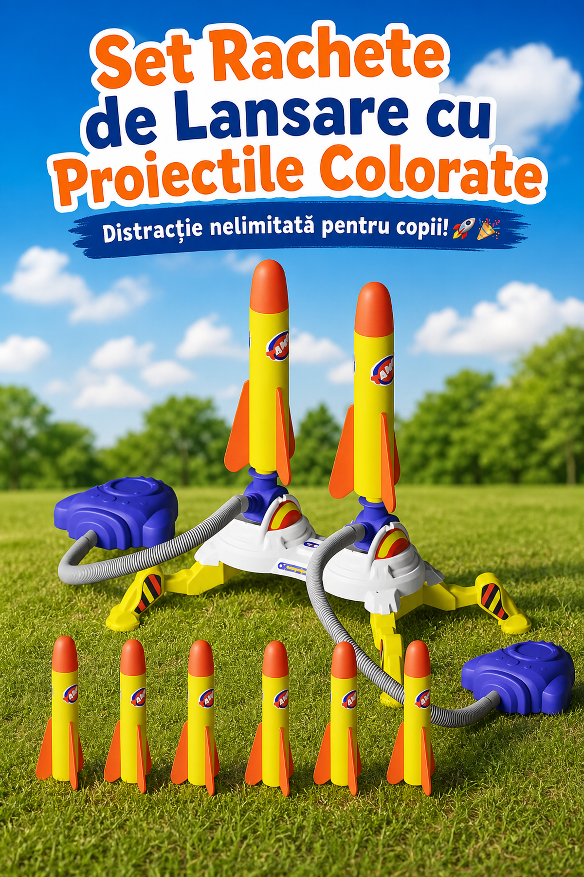Set Rachete de Lansare cu Proiectile Colorate — Distracție nelimitată pentru copii! 🚀🎉 Imagine secundară a produsului