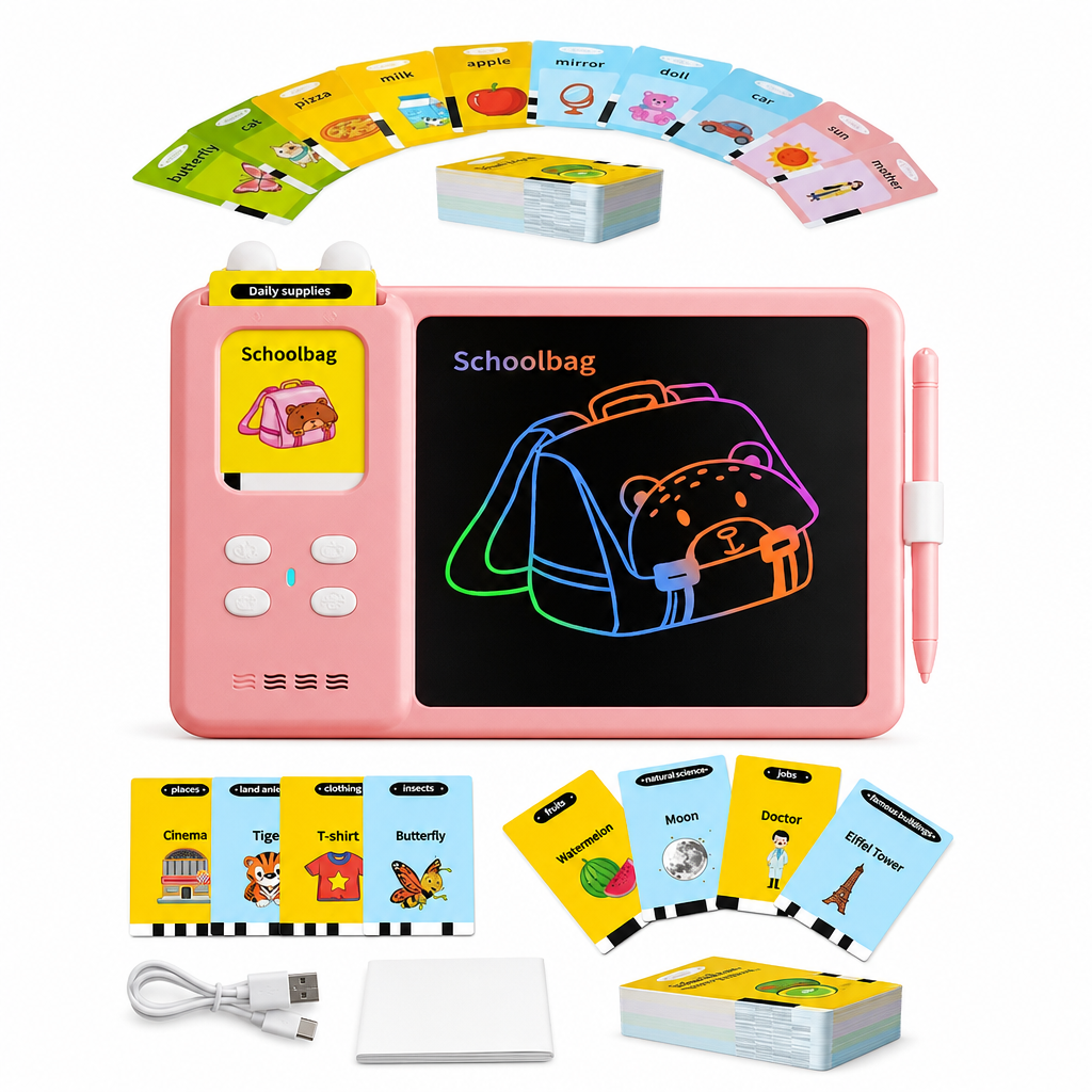 Tabletă LCD Educativă 2 în 1 pentru Copii cu Carduri Interactive — Învățare Distractivă! 📚✨ Imagine principală a produsului