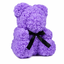 Ursuleț din Trandafiri Artificiali Mov 60 cm — Cadou Romantic Perfect 💜🌹