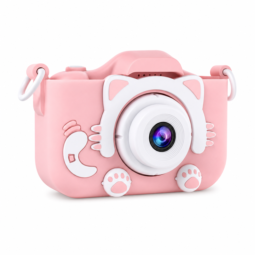 Cameră Foto pentru Copii 1080P HD cu Jocuri — Distracție Roz! 📸🐰