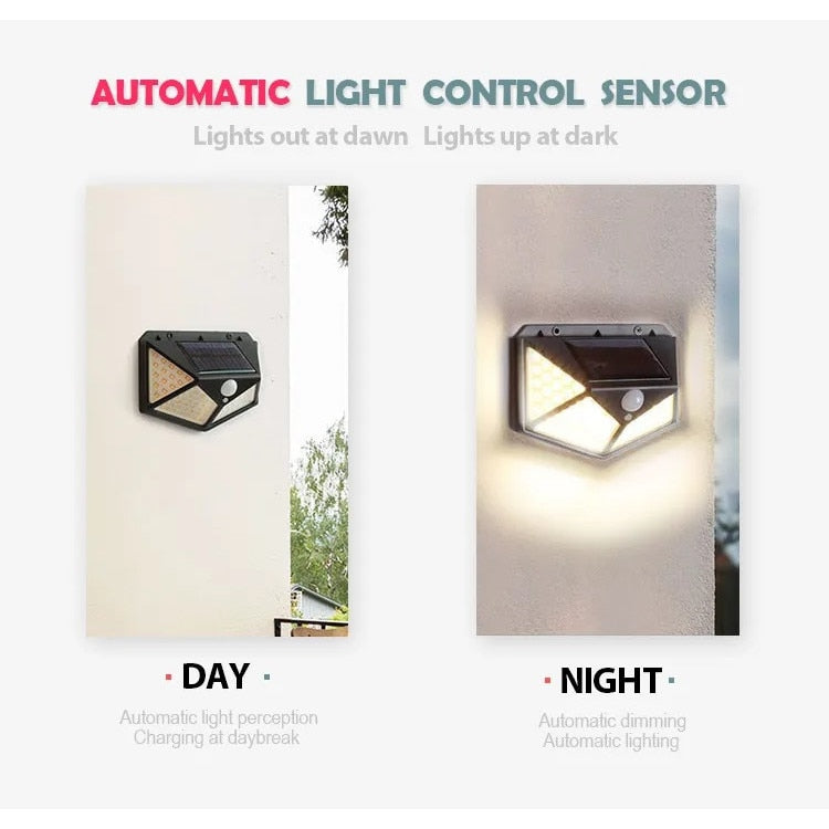 Lampă Solară cu 100 LED-uri și Senzor de Mișcare — Iluminare Eficientă 🏡💡 Secondary image